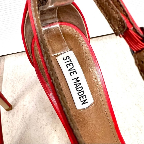 STEVE MADDEN Stecy two-piece ankle trap sandals  heels feminine holidays 9.5M - Picture 5 of 10